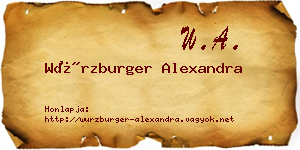 Würzburger Alexandra névjegykártya